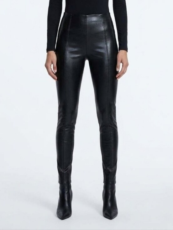 Nordstrom Pants - NWOT Nordstrom Faux Leather Rayon Leggings Black High Waisted Skinny Pants  M
